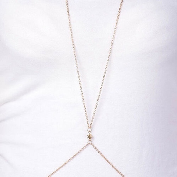Gold Star Body Chain Necklace and Waist - Picture 5 of 6